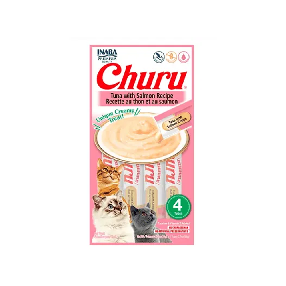 Churu Cat Atún y Salmón - Cremosidad Marina 