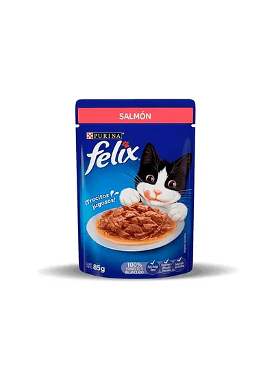 Felix Classic Sabor Salmón - Trocitos Jugosos para una Vida Sana 85gr