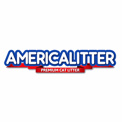 Logo de arena sanitaria America Litter en Pets Lucan Rancagua