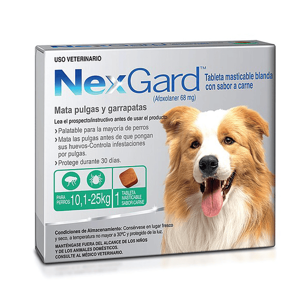Nexgard Antipulgas- 10.1 - 25 kg 