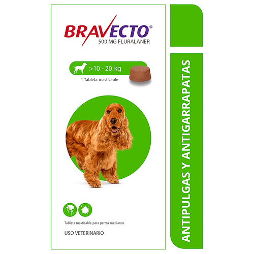 Bravecto Antiparasitario Oral Canino 10 - 20 kg