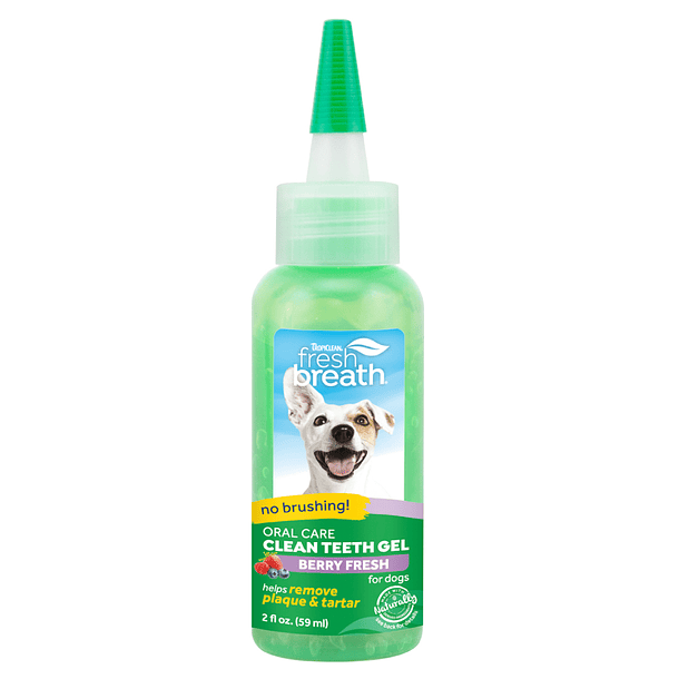 TropiClean Oral Care Clean Teeth Gel Berry Fresh (Frutos) para Perro 2 onz 1