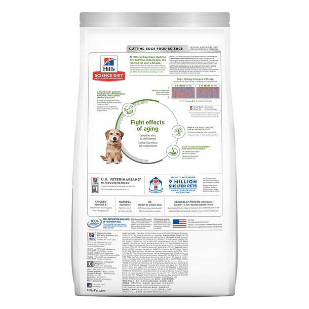 Hills Youthful Vitality Perro Adulto con sabor a Pollo 4 LB 2