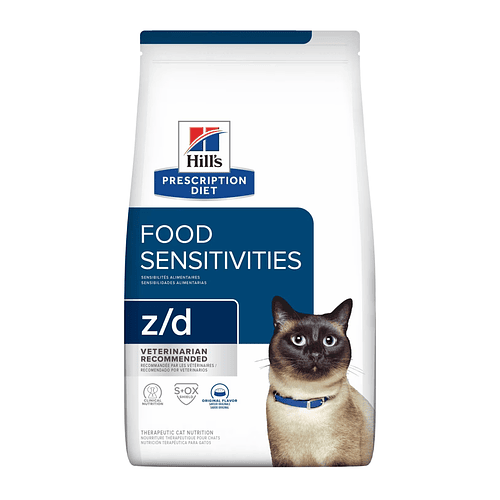 Hills Gato Adulto Food Sensitive z/d ( Sensibilidad Alimentaria ) con sabor Original 4 LB