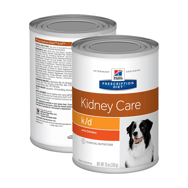 Hills Kidney Care k/d ( Cuidado Renal ) para Perro Adulto con sabor a Pollo 13 Onz ( 370g ) 3