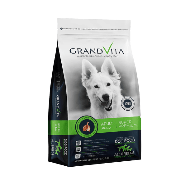 Grand Vita Super Premium Adult Dog  (Perro Adulto) Cordero 3 kg 1