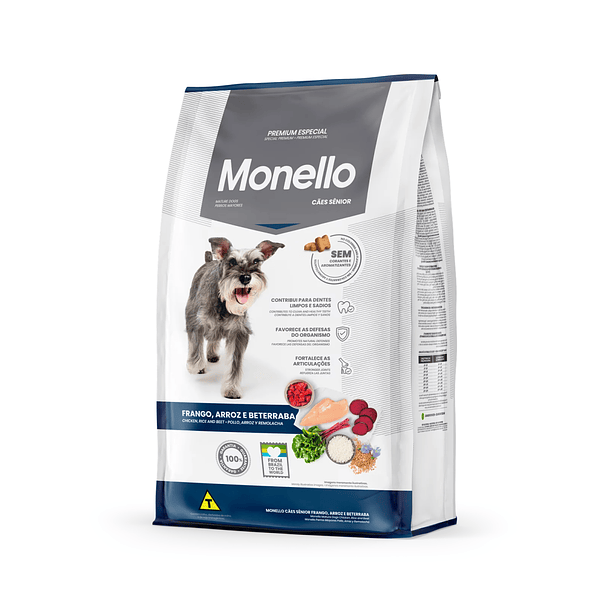Monello Senior Dog (Perro adulto Mayor) Pollo, Arroz & Remolacha 1 kg 3