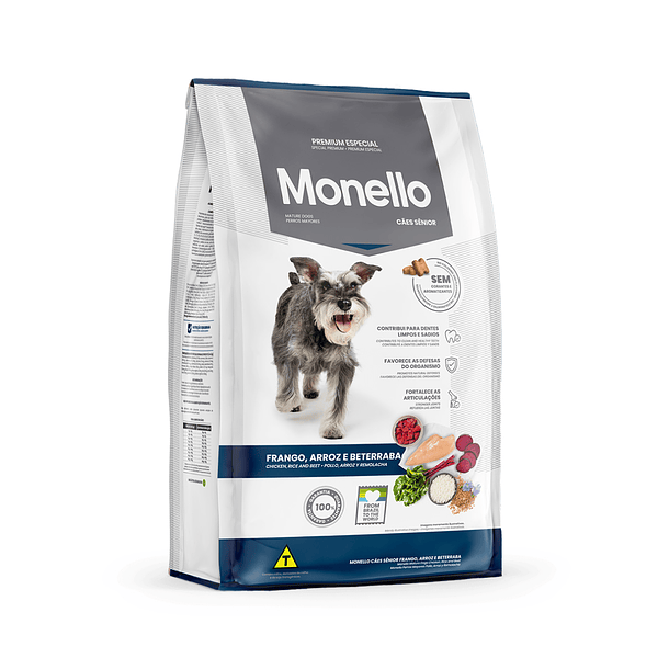 Monello Senior Dog (Perro adulto Mayor) Pollo, Arroz & Remolacha 1 kg 1