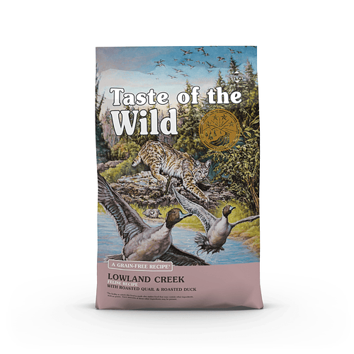 Taste of the Wild Lowland Creek with Roasted Quail & Roasted Duck Feline Recipe (Pato & Cordorniz Asada) 