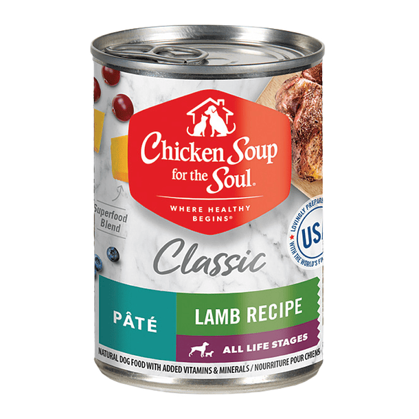 CSFS Paté Lamb Recipe (Paté de Cordero ) Perro todas las etapas 369 g 