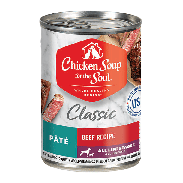 CSFS Paté Beef Recipe (Paté de Carne de Rés ) Perro todas las etapas 369 g 