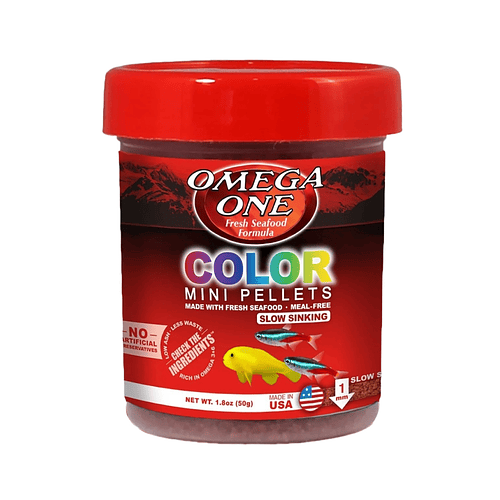 Omega One Color Mini Pellets Slow Sinking 100 gramos