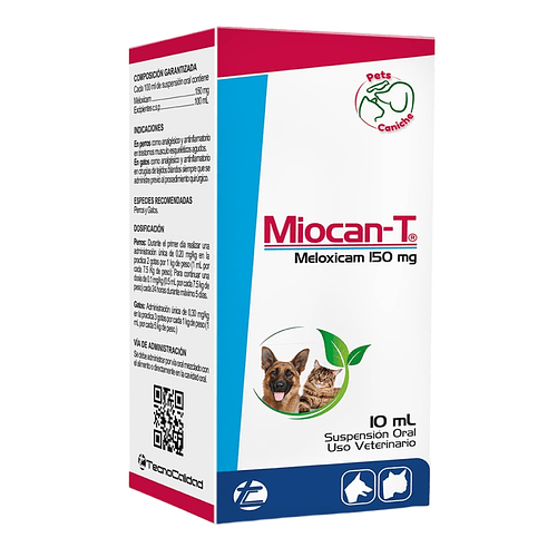 Pets Caniche Miocan-T Meloxicam 150 mg Suspensión Oral 10 mL