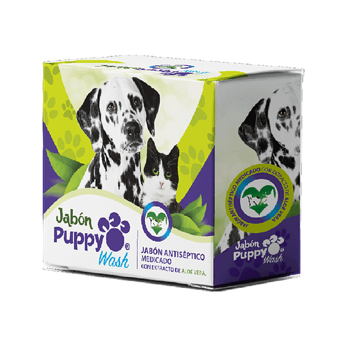 Vecol Pets Jabón Puppy Wash - Antiséptico con extrato de Aloe Vera 90 gramos