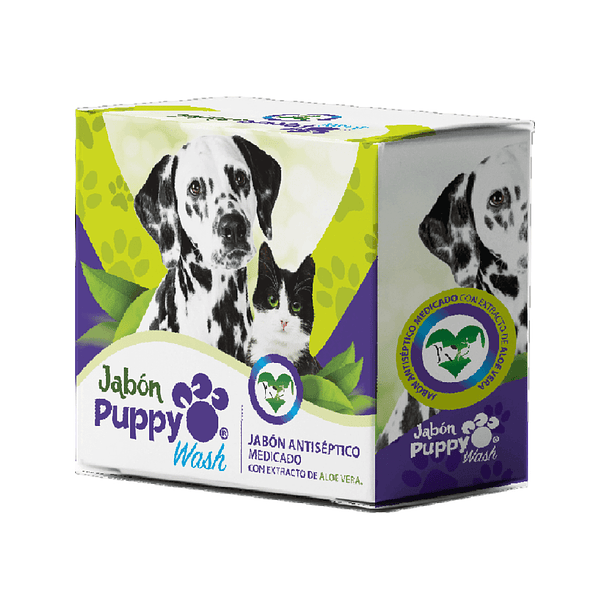 Vecol Pets Jabón Puppy Wash - Antiséptico con extrato de Aloe Vera 90 gramos 