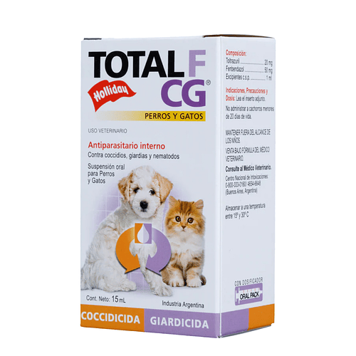 Holliday Total FCG Antiparasitario Interno Coccidicida & Giardicida 15 mL