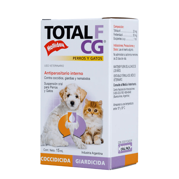 Holliday Total FCG Antiparasitario Interno Coccidicida & Giardicida 15 mL 1
