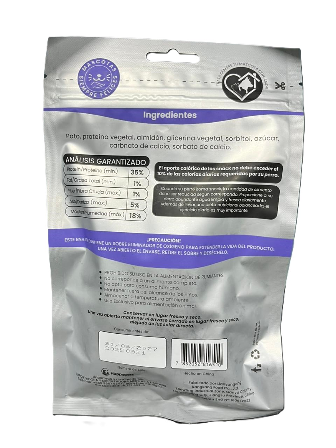 Happy Pets Snack Huesitos de calcio con giros de pato 2