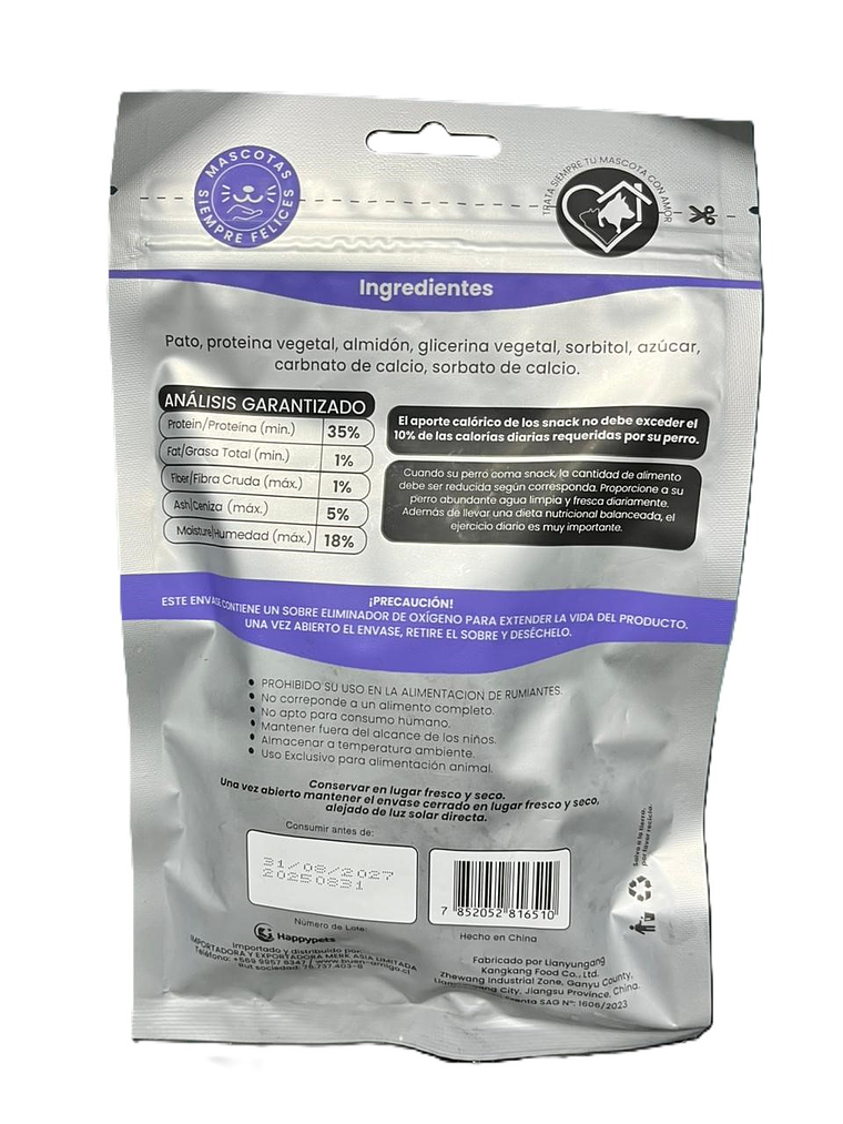 Happy Pets Snack Huesitos de calcio con giros de pato 2