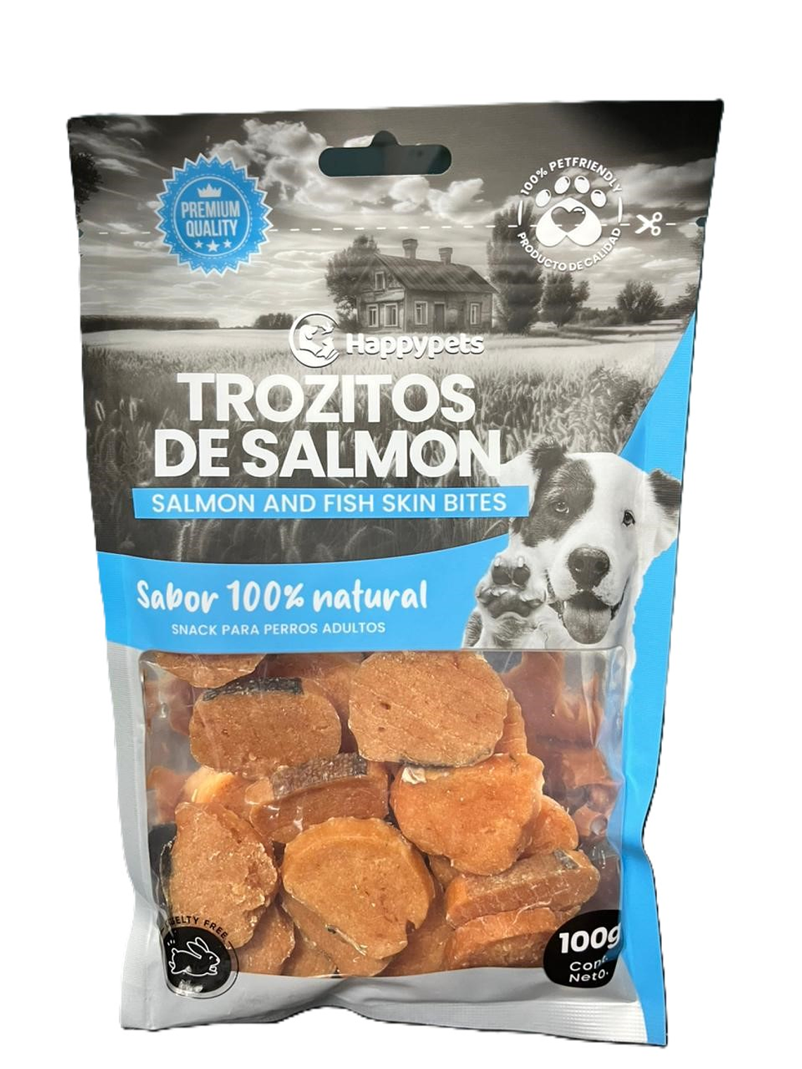 Happy Pets Snack Trozitos de salmón 1