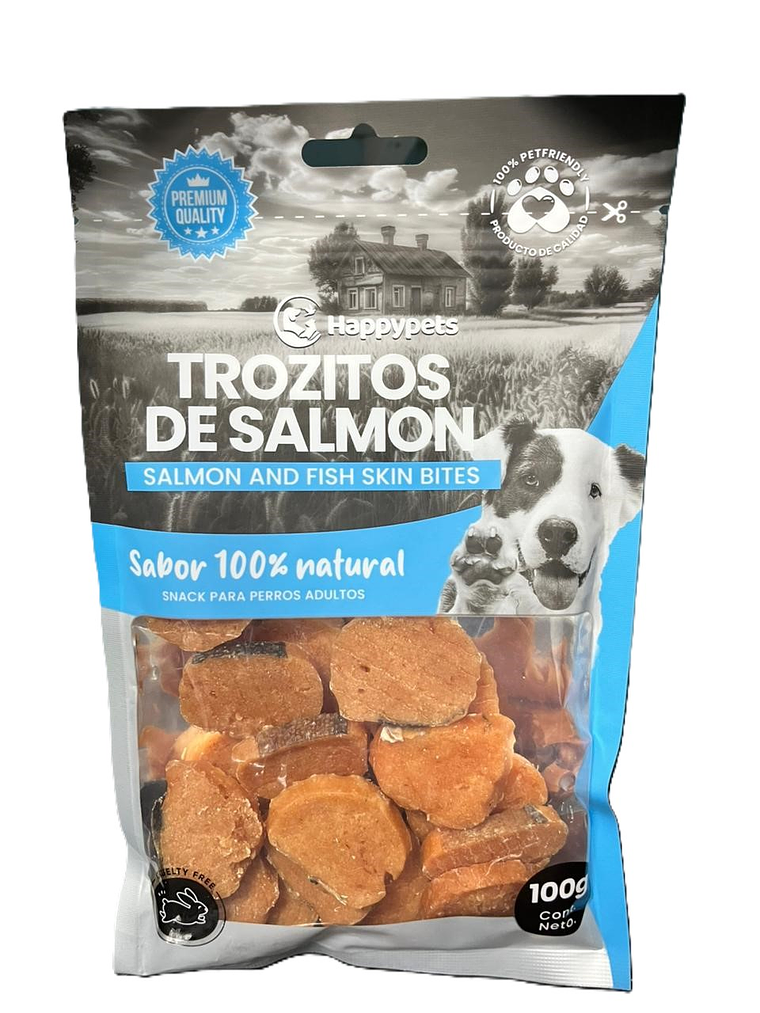 Happy Pets Snack Trozitos de salmón 1