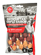 Happy Pets Snack Brochetas triple sabor vacuno, pato, pollo - Miniatura 1
