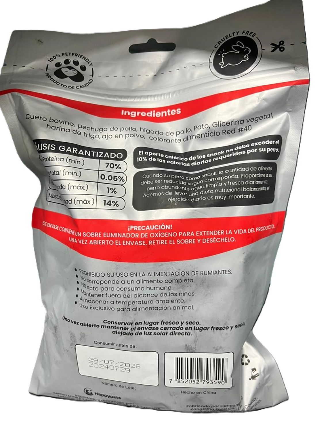 Happy Pets Snack Brochetas triple sabor vacuno, pato, pollov 2