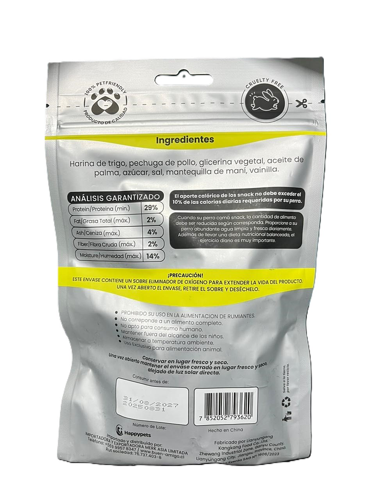 Happy Pets Snack galletas de maní envueltas en pollo  2