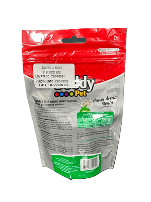 Buddy Pet Snack Dental hueso avena menta 