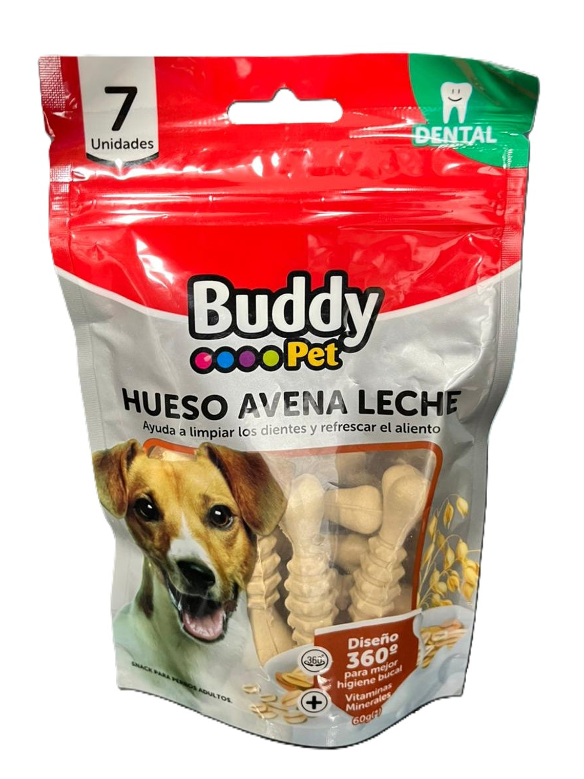 Buddy Pet Snack hueso avena leche  1