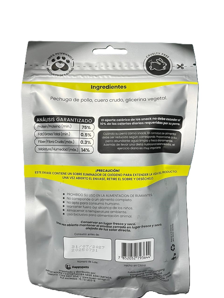 Happy Pets Snack Stick de cuero con giros de pollov 2