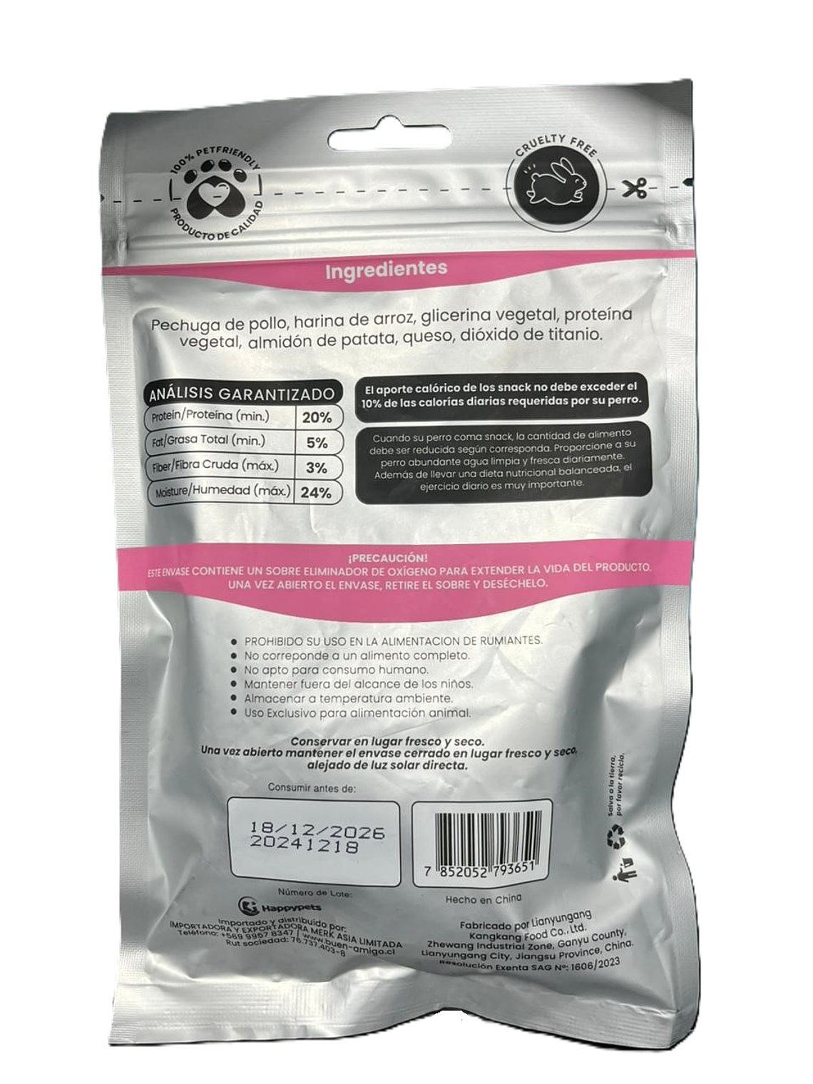 Happy Pets Snack Corazones de Pollo y queso  2