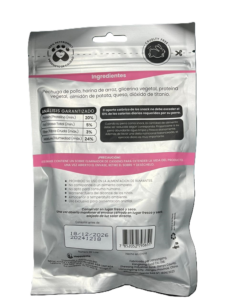 Happy Pets Snack Corazones de Pollo y queso  2