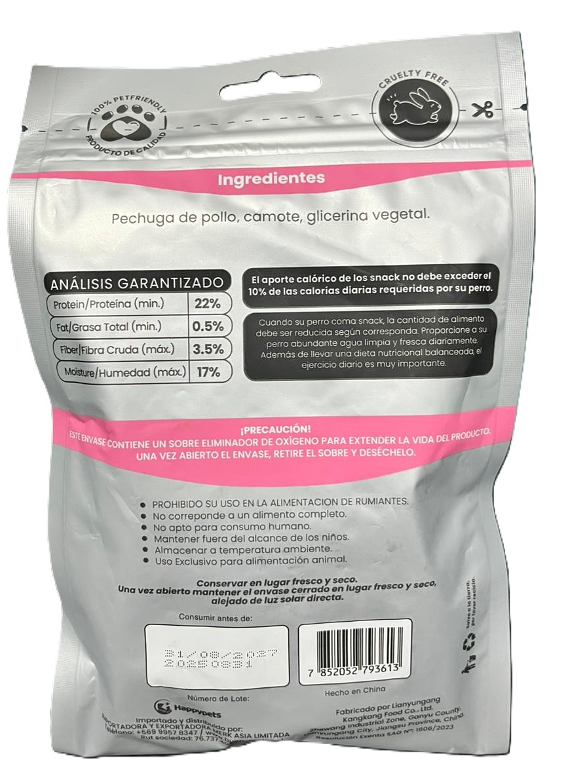 Happy Pets Snack Camote envuelto en pollo  2