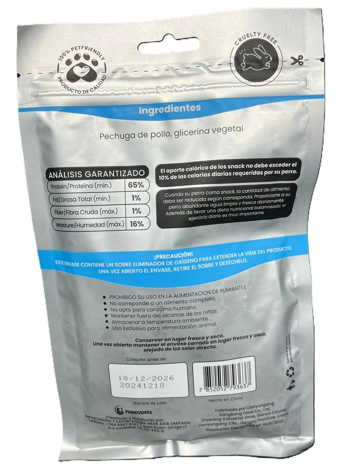 Happy Pets Snack Charqui de pollo  2