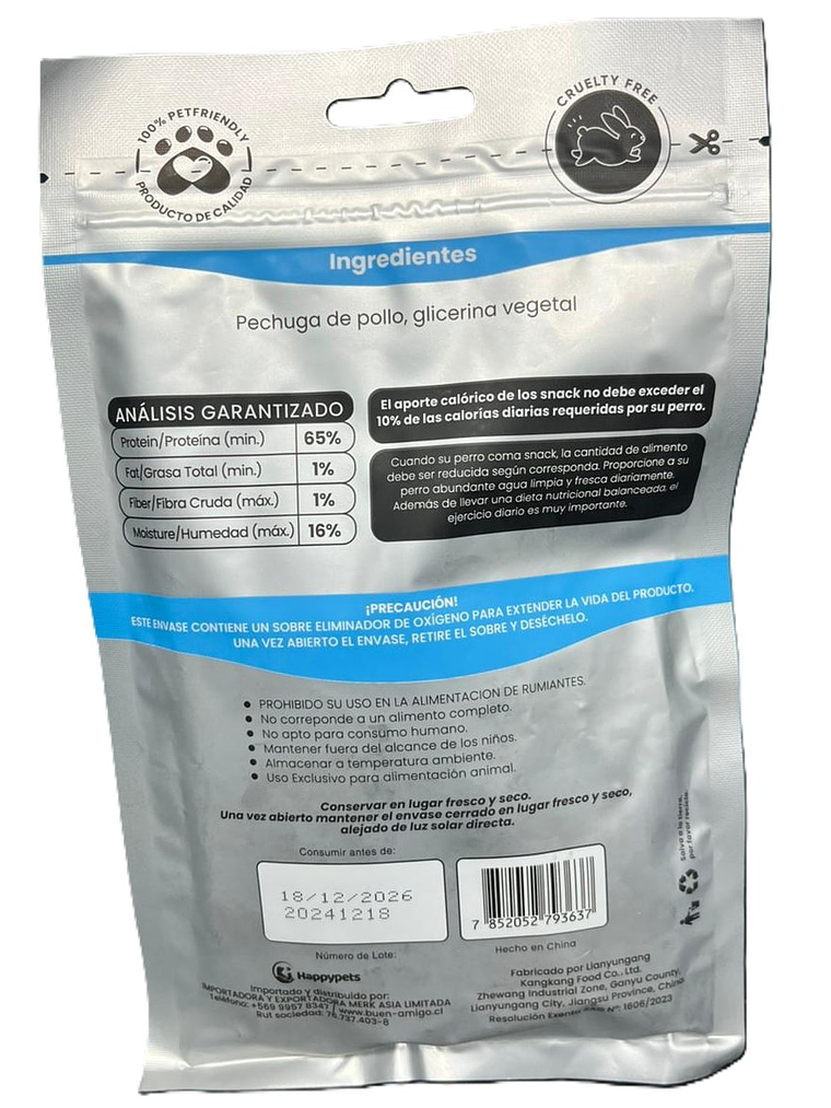 Happy Pets Snack Charqui de pollo  2