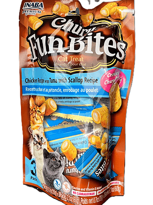 Churu Fun Bites Pollo con Atún y Ostión 