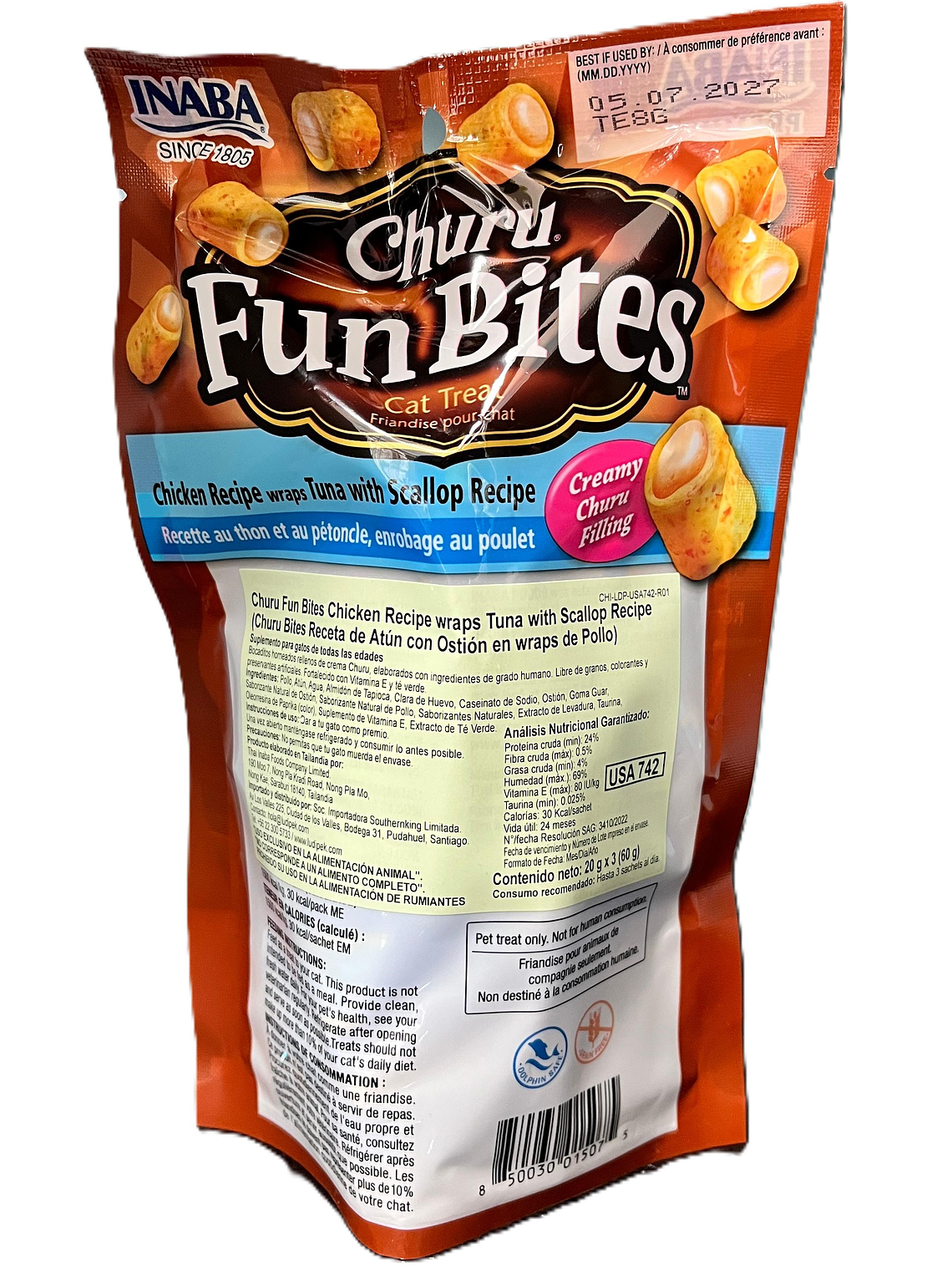 Churu Fun Bites Pollo con Atún y Ostión  2