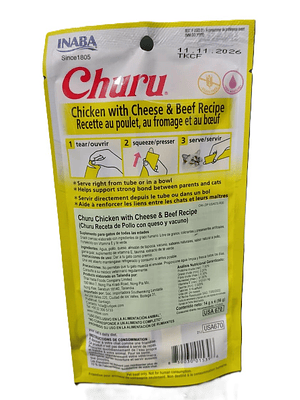 Churu Gato Pollo Vacuno y Queso