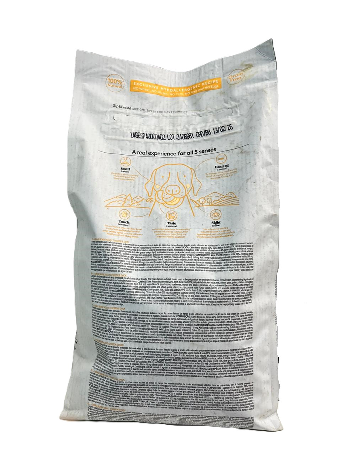 Sense Perro Adulto Pollo y Pato Hipoalergénico 2 kg 2