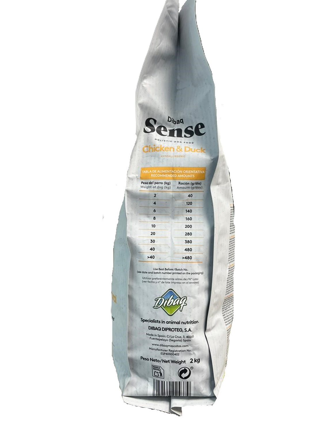 Sense Perro Adulto Pollo y Pato Hipoalergénico 2 kg 3