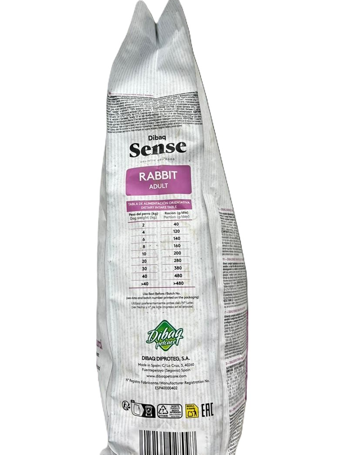 Sense perro adulto Conejo Hipoalergénico 2 kg 3