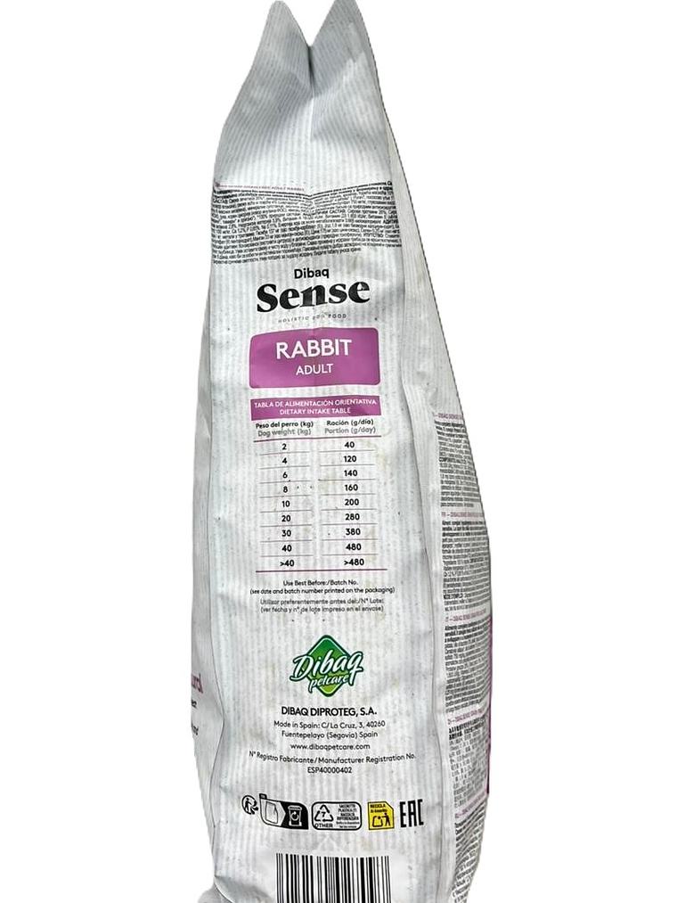Sense perro adulto Conejo Hipoalergénico 2 kg 3