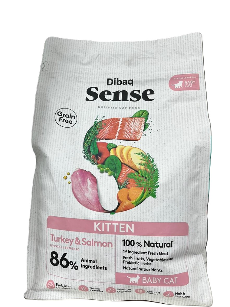 Sense Gato Kitten pavo y salmón GF 1.5Kg 1