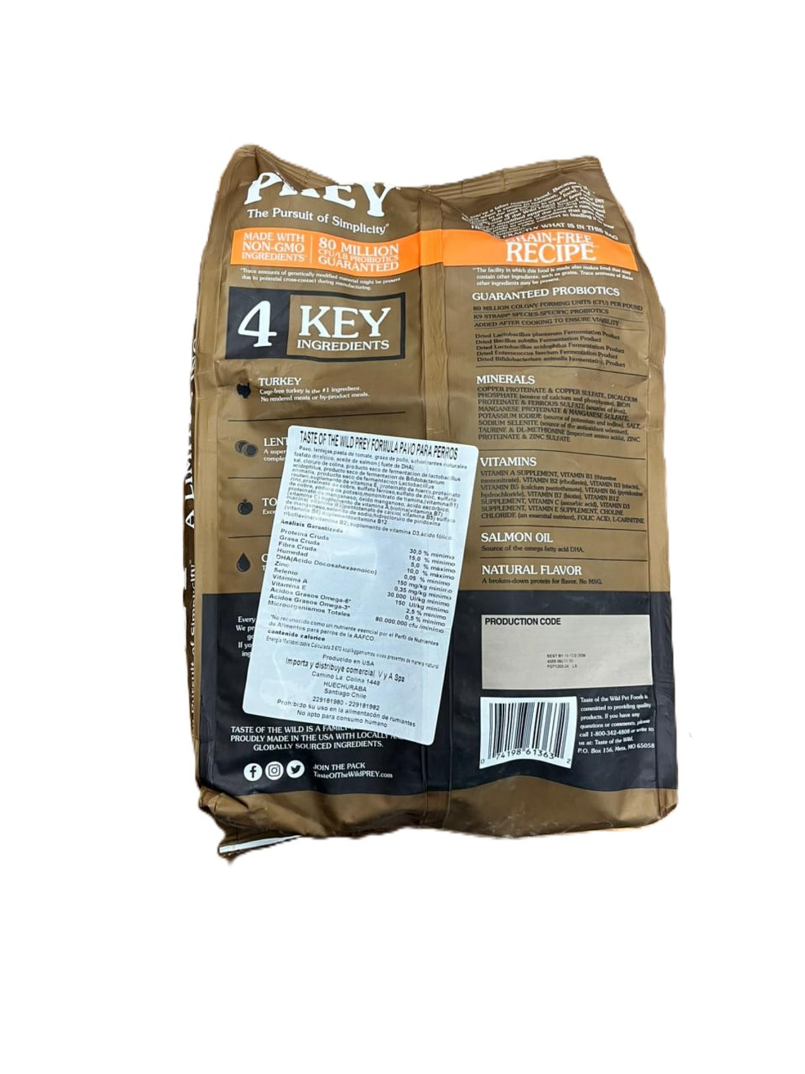 Taste of the Wild Prey Perro Pavo 3.6 Kg 2