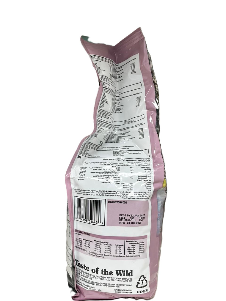 Taste of the Wild Gato  adulto  Lowland creek Pato 2 kg 3