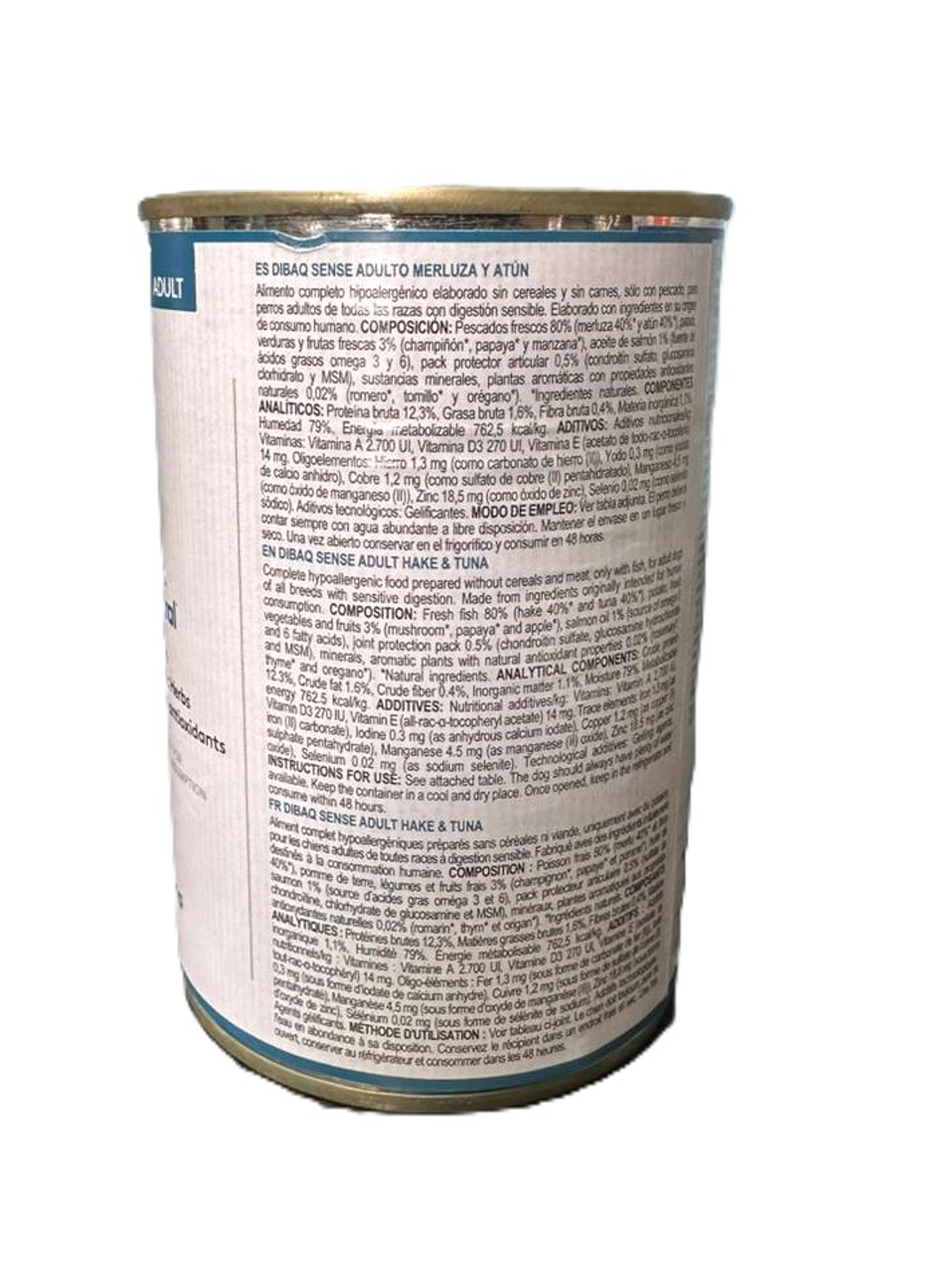 Sense Lata Perro Merluza y atún 380 grs  2