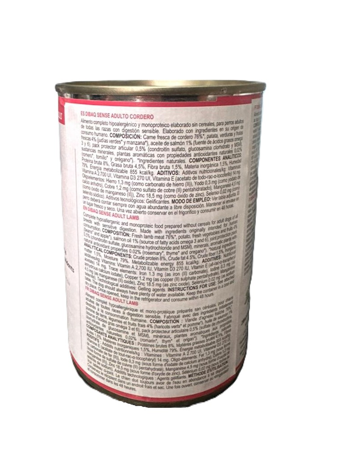 Sense Lata Perro Cordero 380 grs  2