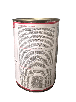 Sense Lata Perro Cordero 380 grs 