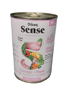 Sense Lata Perro Conejo y Pavo 380 grs 